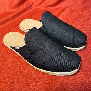 TOMS‎ Black Denim Nova Slip-On Espadrilles, Women’s Size 7.5, NWOT